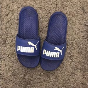 blue puma slides